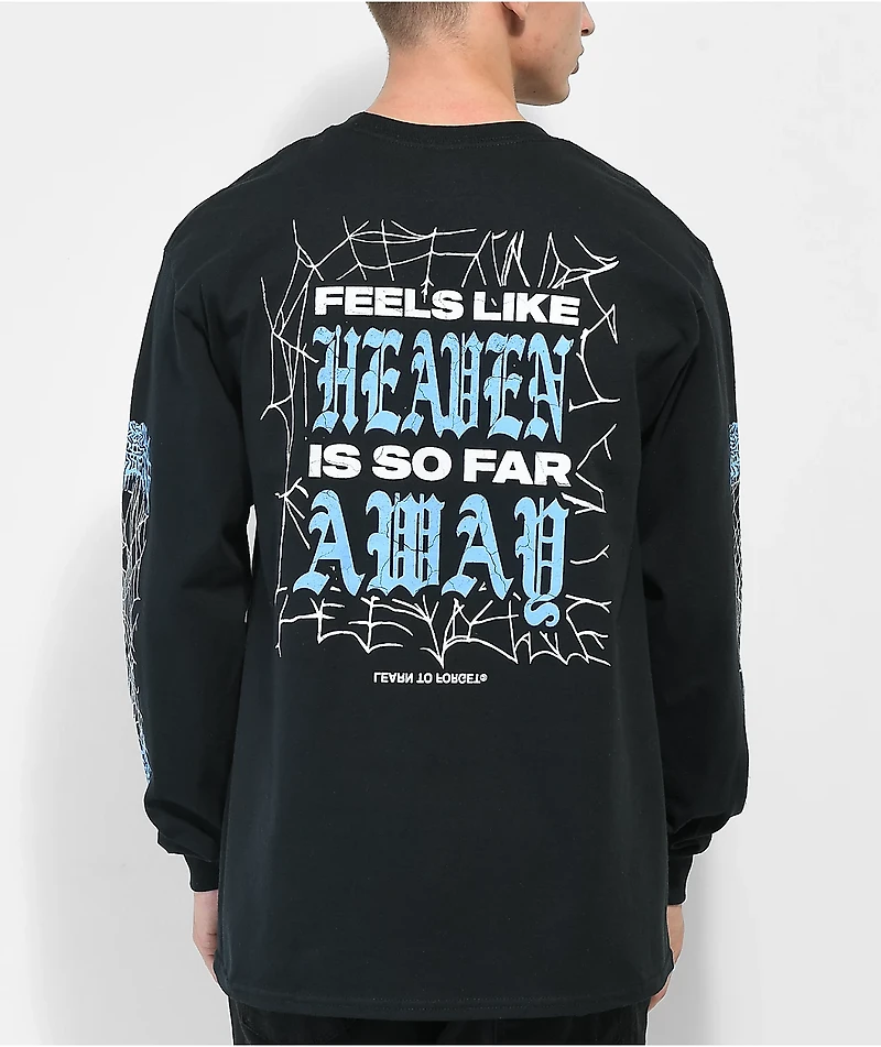Learn To Forget Feels Like Heaven Black Long Sleeve T-Shirt
