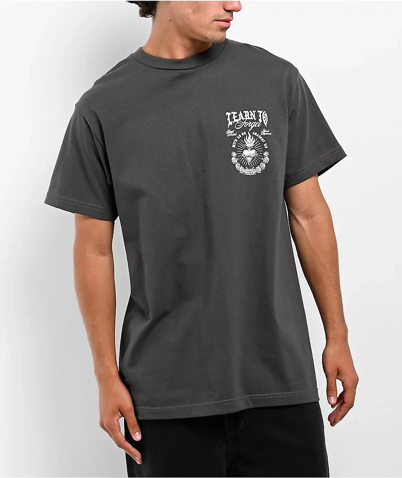 Learn To Forget Heart Of Thorns Grey T-Shirt