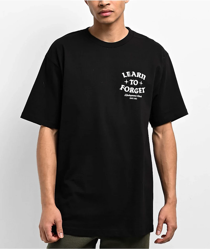 Learn To Forget Late Nights Black T-Shirt
