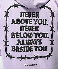 Learn To Forget Never Above You Lavender Hoodie