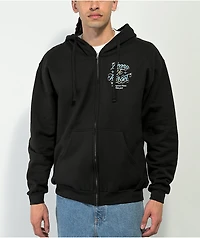 Learn To Forget OG Script Black Zip Hoodie