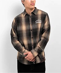 Learn To Forget Old English Brown Flannel Shirt