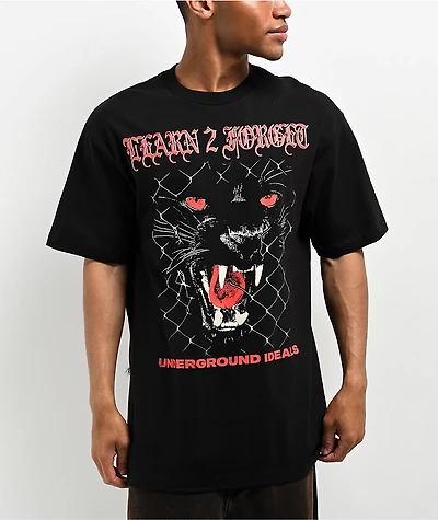 Learn To Forget Panther Black T-Shirt