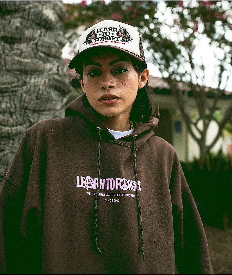 Learn To Forget Pitbull Brown Trucker Hat