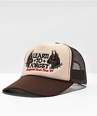 Learn To Forget Pitbull Brown Trucker Hat