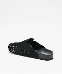 Learn To Forget Rhinestone Black Mule Sandals