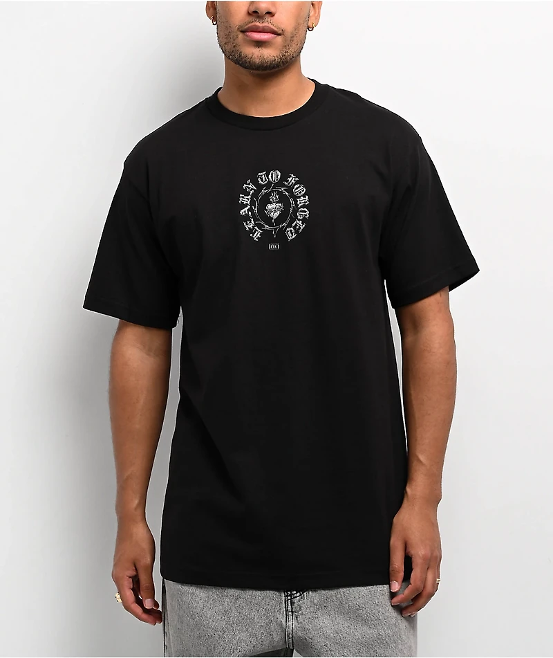 Learn To Forget Sacred Chrome Black T-Shirt