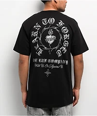 Learn To Forget Sacred Chrome Black T-Shirt