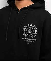 Learn To Forget Sacred Chrome Black Zip Hoodie