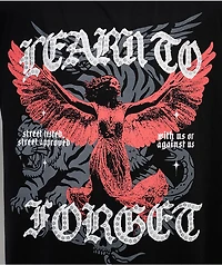 Learn To Forget Saint Angela Rhinestone Black T-Shirt