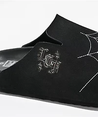 Learn To Forget Spider Web Black Mule Sandals