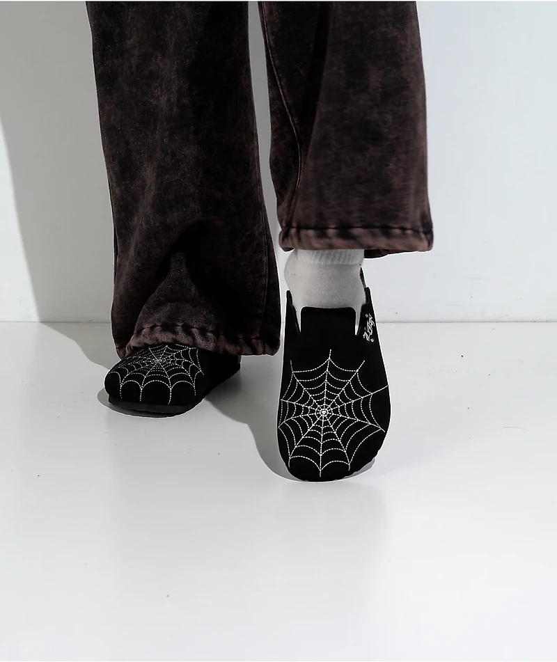 Learn To Forget Spider Web Black Mule Sandals