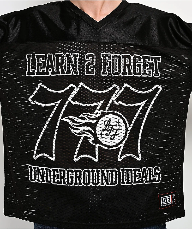 Learn To Forget Spiderweb Black Football Jersey