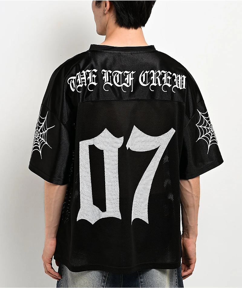 Learn To Forget Spiderweb Black Football Jersey