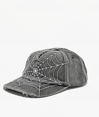 Learn To Forget Spiderweb Grey Snapback Hat