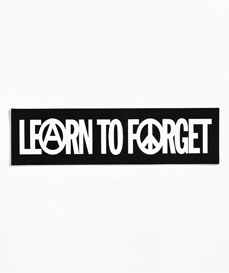 Learn To Forget Standard Logo Black Sticker