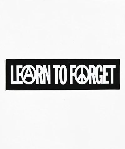 Learn To Forget Standard Logo Black Sticker