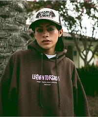 Learn To Forget Standard Logo Brown Hoodie