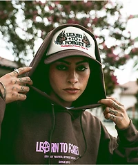Learn To Forget Standard Logo Brown Hoodie