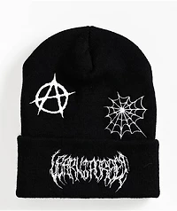 Learn To Forget Web Of Anarchy Black Beanie