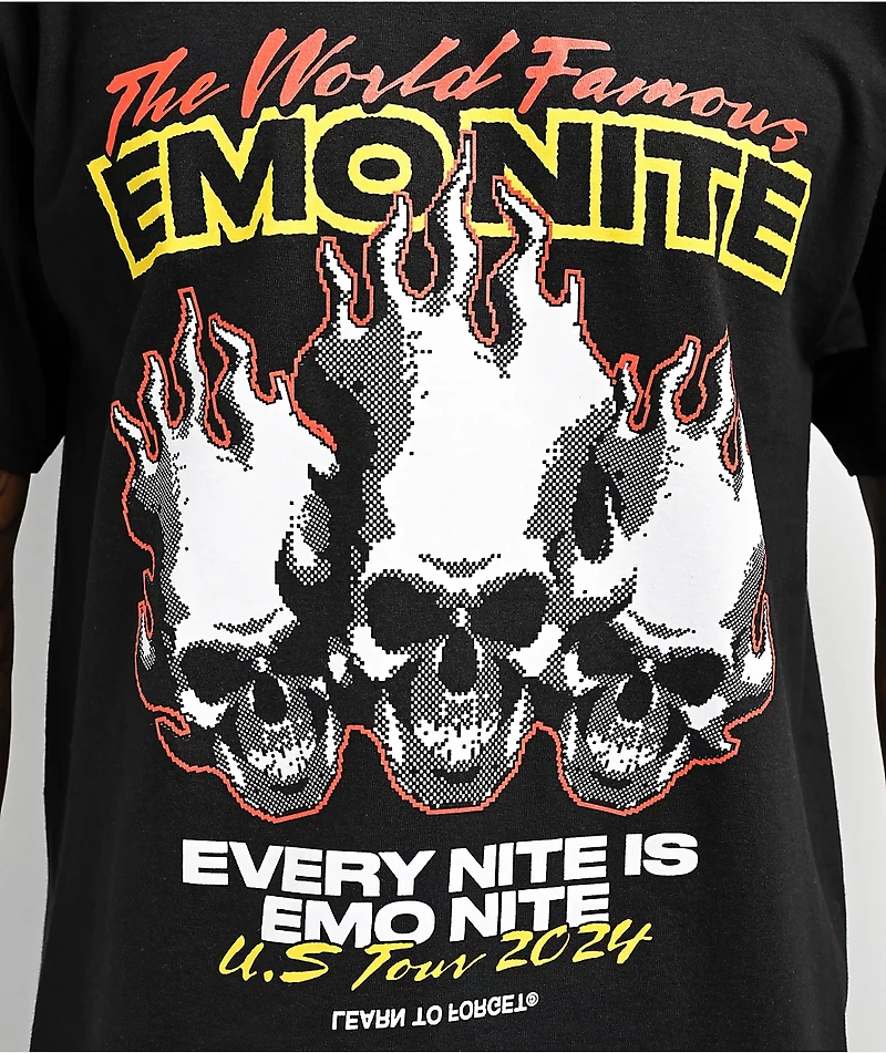 Learn To Forget x Emo Nite Tour Black T-Shirt