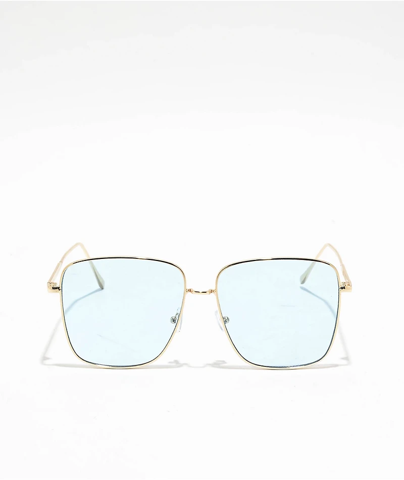 Light Blue Oversized Sunglasses