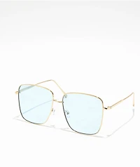 Light Blue Oversized Sunglasses