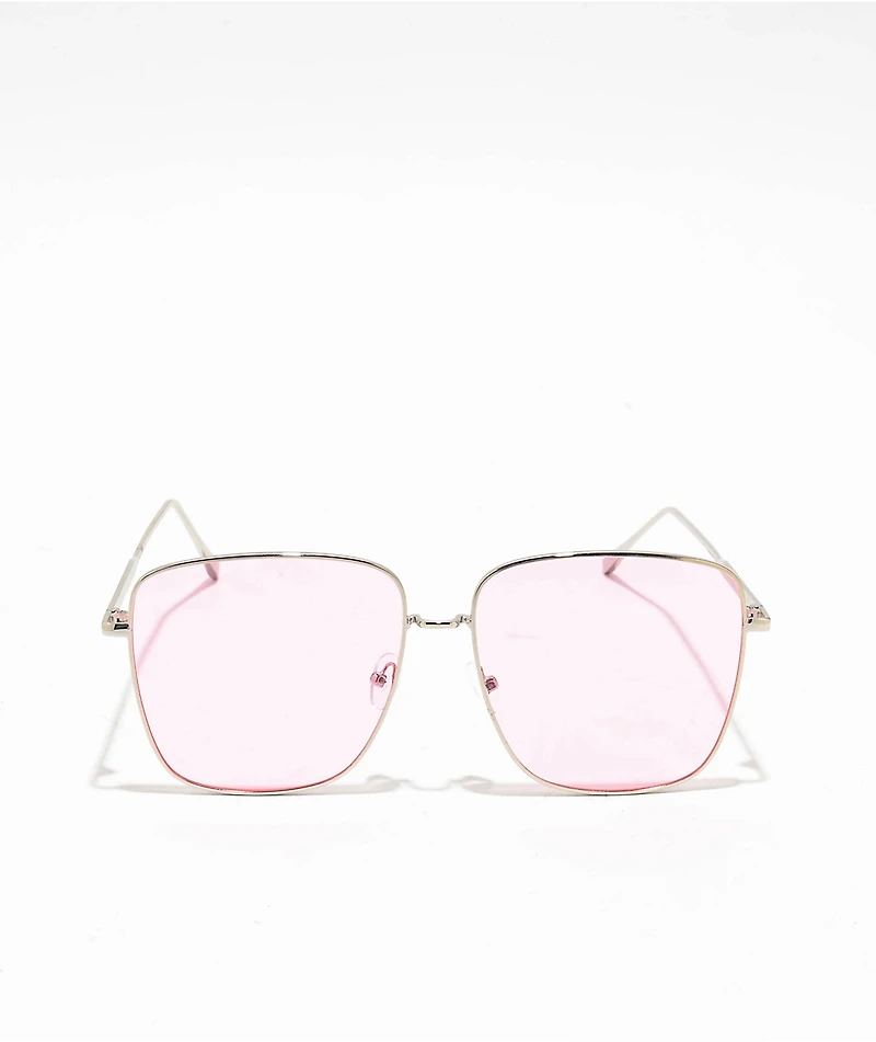 Light Pink Oversized Sunglasses