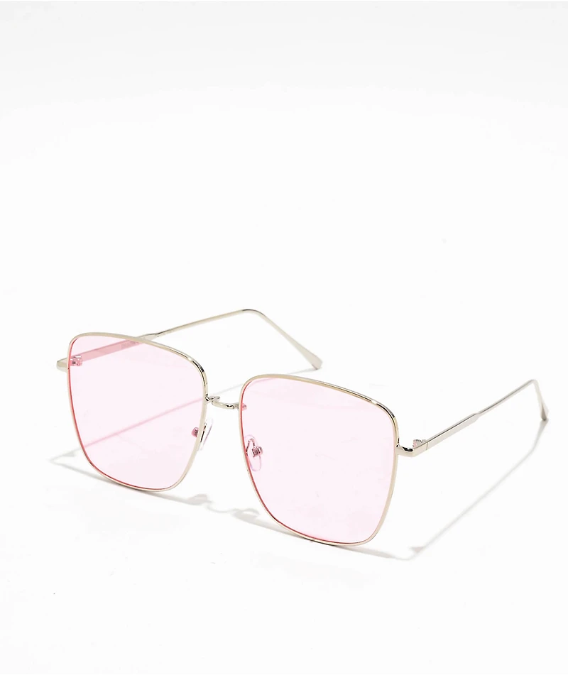 Light Pink Oversized Sunglasses