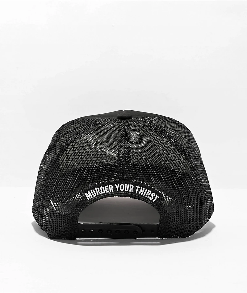 Liquid Death Chainsaw Black Trucker Hat