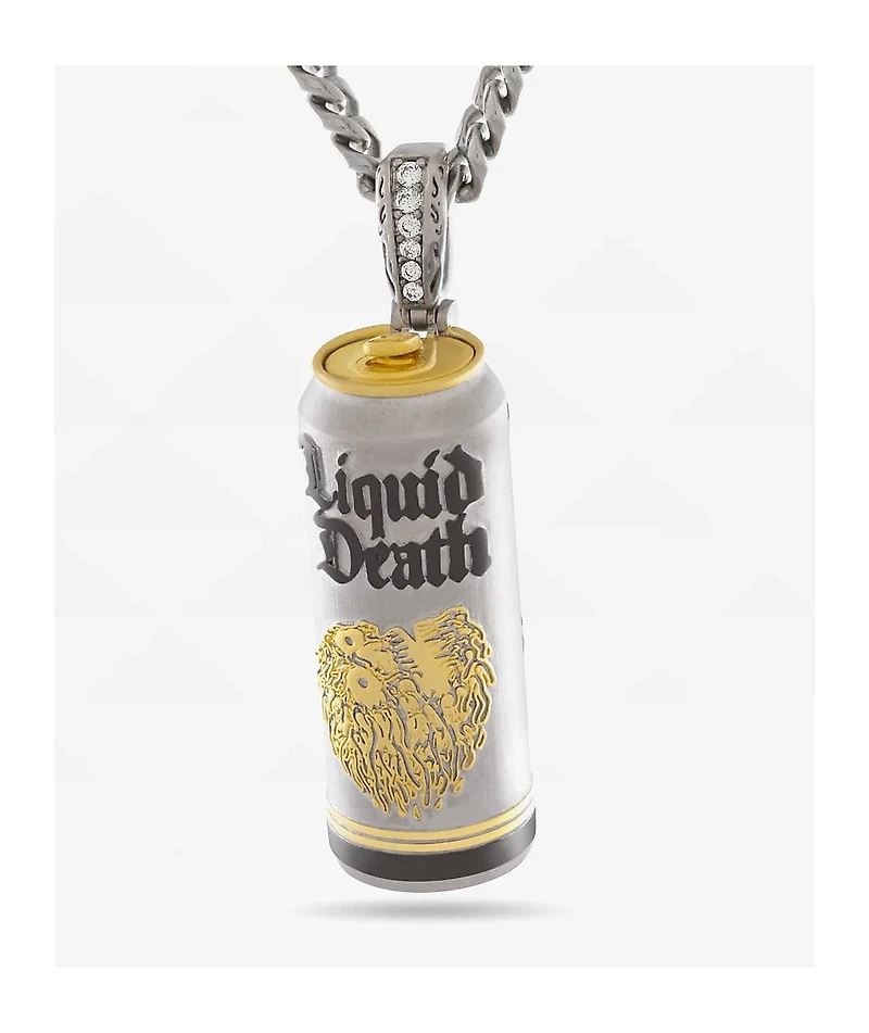 Liquid Death x King Ice Still Water Can Necklace