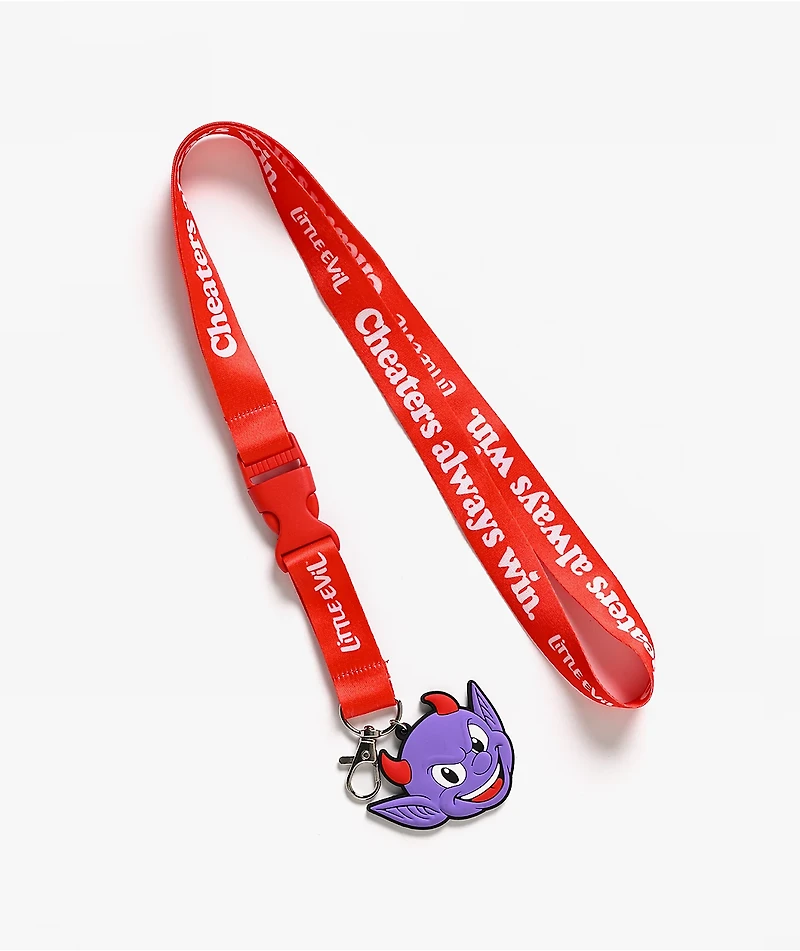Little Evil Cheaters Win Red Lanyard