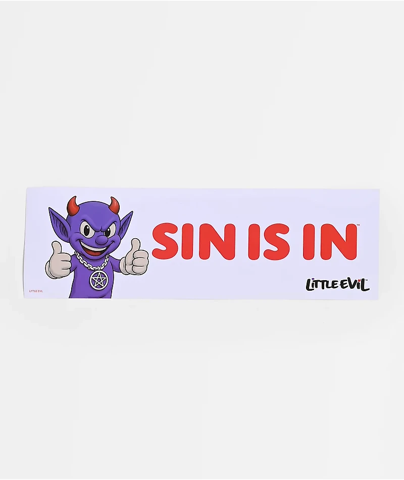 Little Evil Sin Is In Bumper Sticker