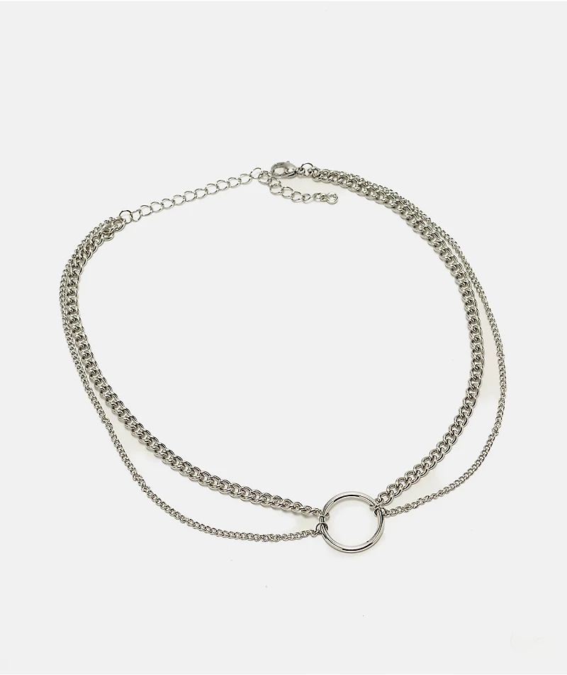 Little Rooms Midnight 14" Silver Necklace
