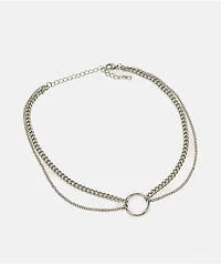 Little Rooms Midnight 14" Silver Necklace