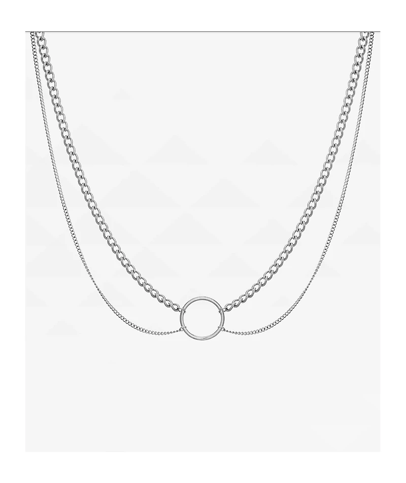 Little Rooms Midnight 14" Silver Necklace