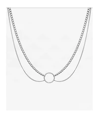 Little Rooms Midnight 14" Silver Necklace
