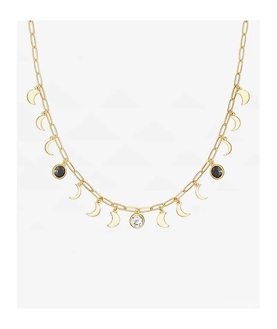Little Rooms Moon Phase 14" Gold Necklace