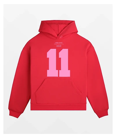 Lonely Ghost 11:11 Red Hoodie
