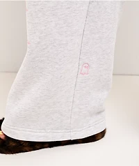 Lonely Ghost Text Me When You Get Lonely Heather Grey Wide Leg Sweatpants