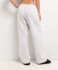 Lonely Ghost Text Me When You Get Lonely Heather Grey Wide Leg Sweatpants