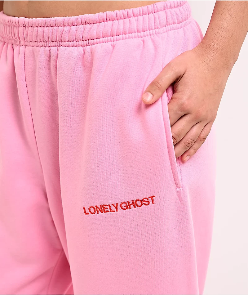 Lonely Ghost Ways To Say ILY Pink Wide Leg Sweatpants