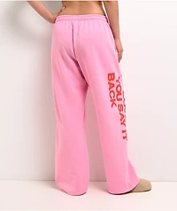 Lonely Ghost Ways To Say ILY Pink Wide Leg Sweatpants