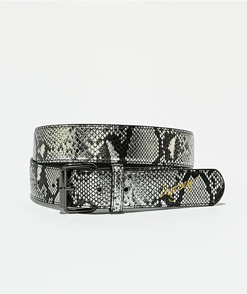 Loosey Slither Silver Snakeskin Belt