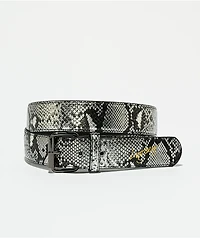 Loosey Slither Silver Snakeskin Belt