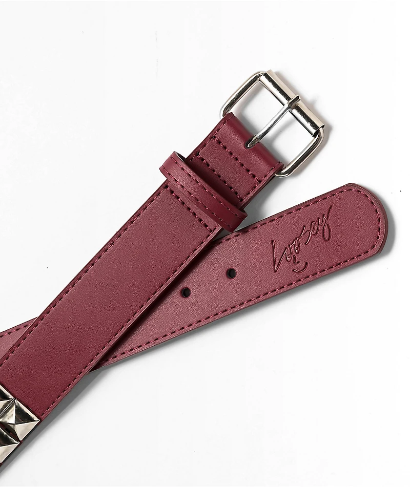 Loosey Stud Finder Ox Blood Studded Belt