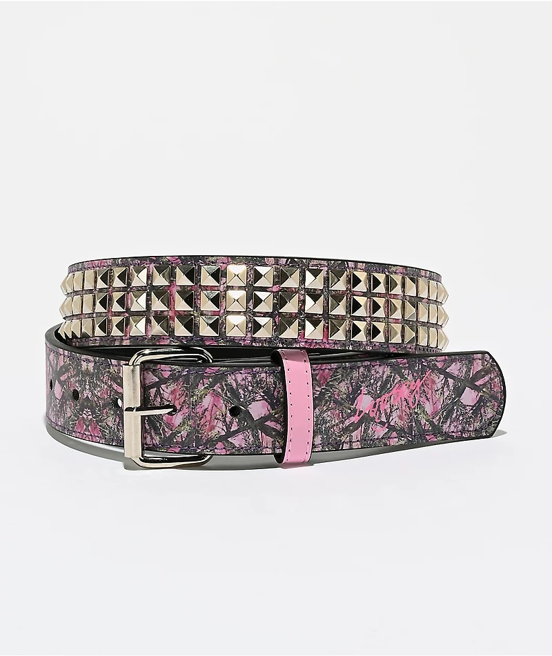 Loosey Stud Pink Camo Belt