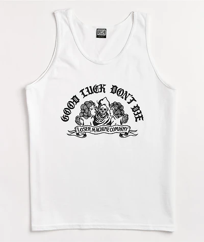 Loser Machine No Trouble White Tank Top