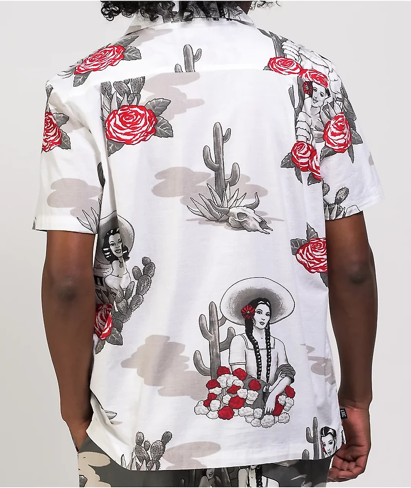 Loser Machine Rosarito White Short Sleeve Button Up Shirt