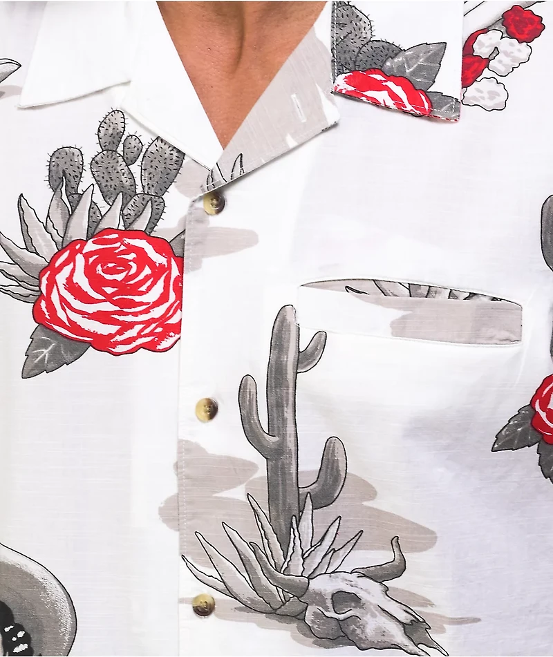 Loser Machine Rosarito White Short Sleeve Button Up Shirt